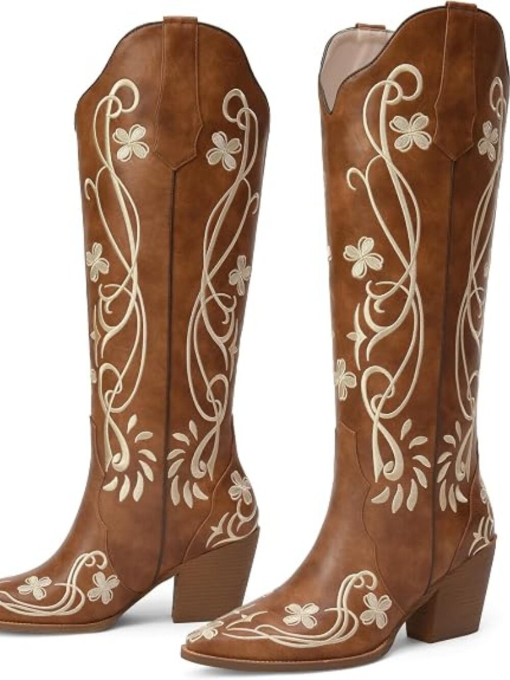 Cowgirl Boots Women Knee High Vintage Cowboy Boots